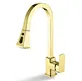 Pull the faucet of the kitchen in all directions